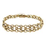 Gold fancy link chain bracelet