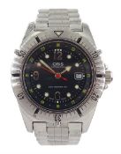 Oris automatic stainless steel divers wristwatch