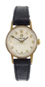 Omega 9ct gold ladies manual wind wristwatch