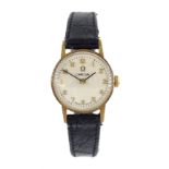 Omega 9ct gold ladies manual wind wristwatch