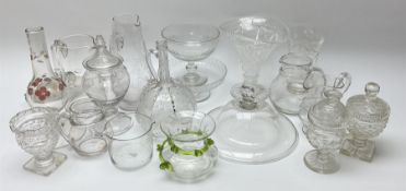 A group of mostly 19th century glassware