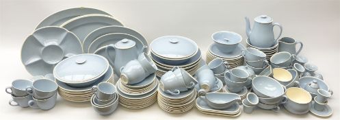 Royal Copenhagen tea and dinner wares from the aluminia faience range in the style of sonja