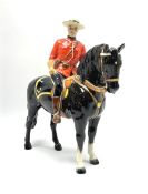 A model of a Canadian Mountie on horseback