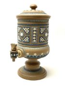 A late 19th century Doulton Lambeth stoneware water filter with original spigot