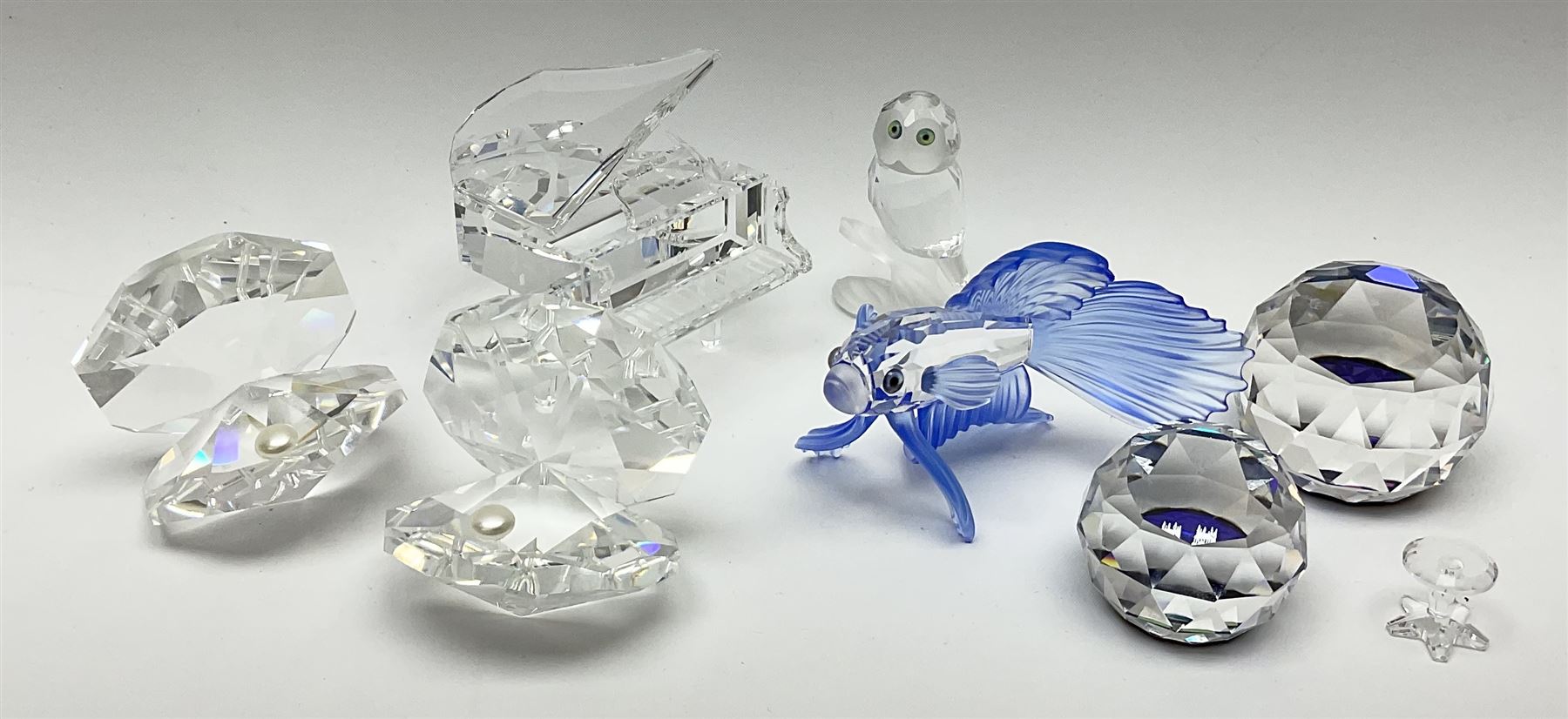 Six Swarovski crystal models