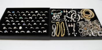 Collection of Jewellery. Approximately 230 items: mainly rings with some necklaces