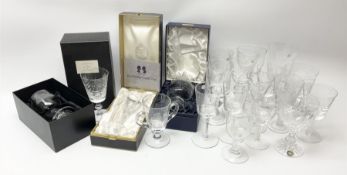 A collection of modern Commemorative and souvenir drinking glasses
