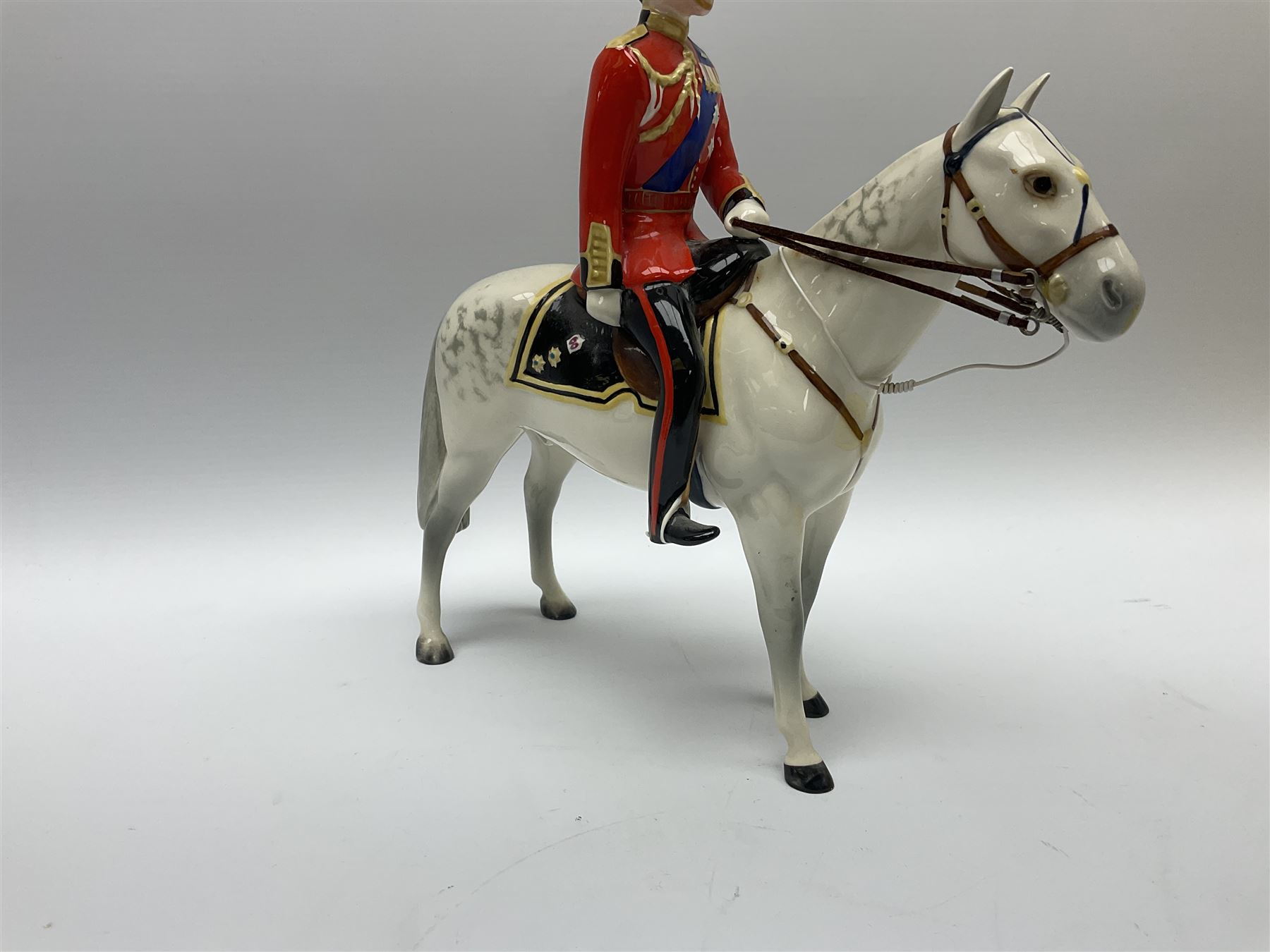 A Beswick model of H.R.H The Duke of Edinburgh mounted on Alamein at Trooping The Colour 1957 - Image 6 of 8