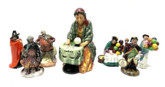 A group of Royal Doulton figures