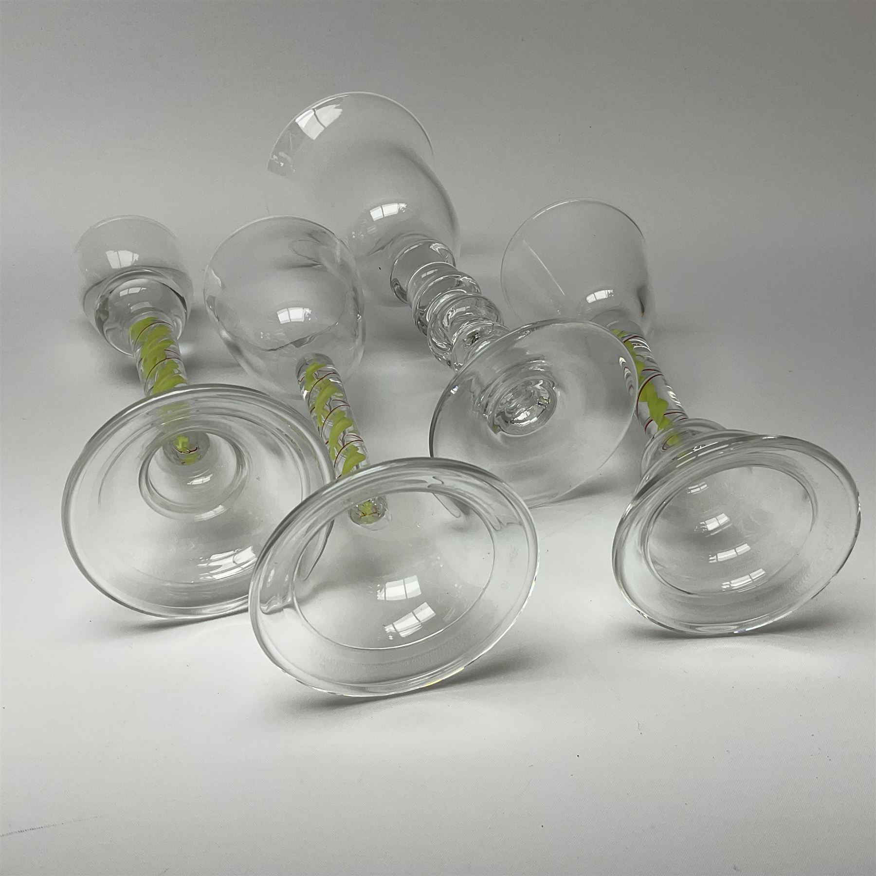 Six late 20th century Paul Manson Shilbottle Glass Studio drinking glasses - Image 3 of 4