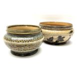 Two 19th century Doulton Lambeth bowls