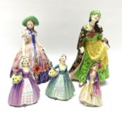 A group of Royal Doulton figures