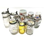 Collection of glass tankards