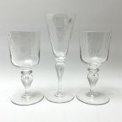 Three Whitefriars Royal Commemorative glasses