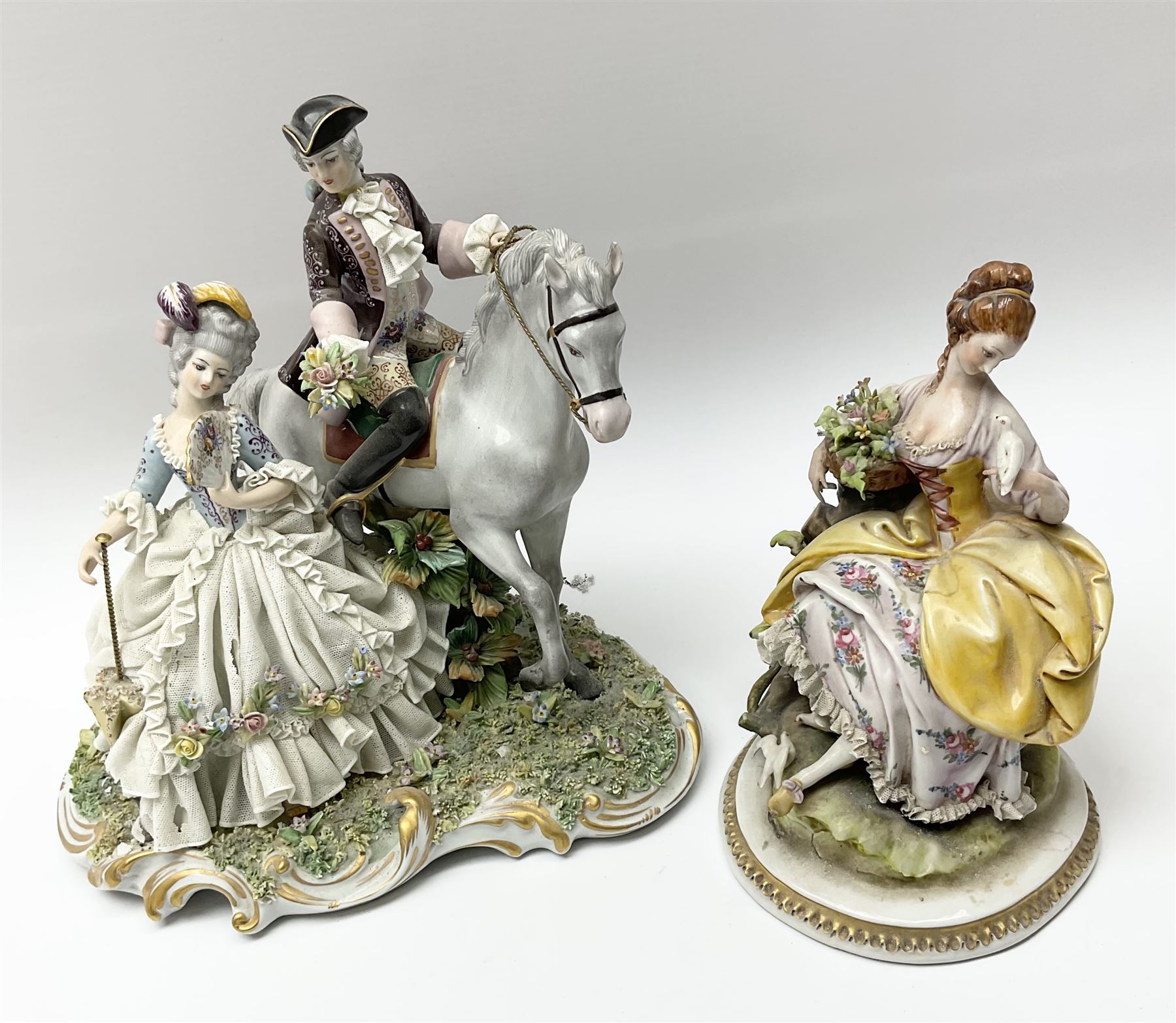 Two Capodimonte figures