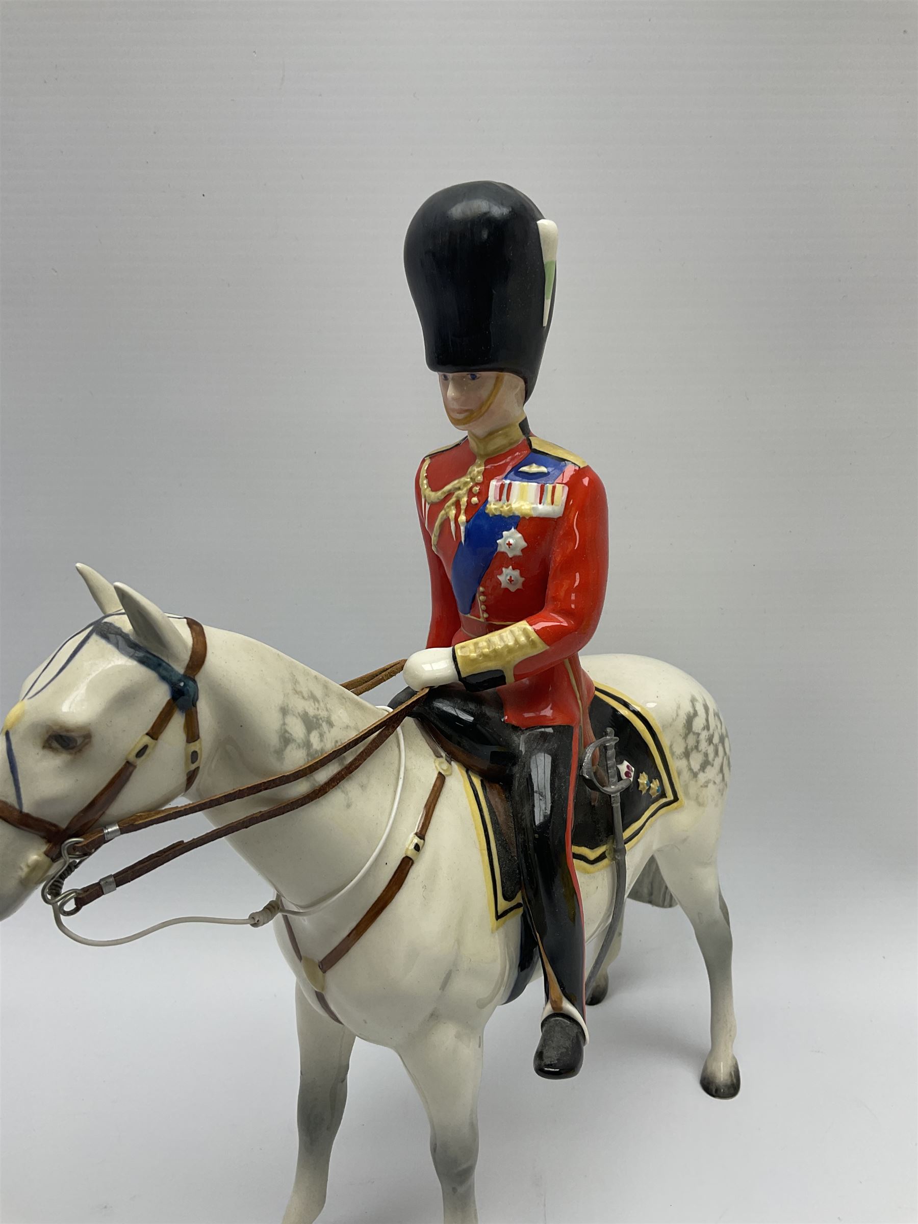 A Beswick model of H.R.H The Duke of Edinburgh mounted on Alamein at Trooping The Colour 1957 - Image 2 of 8