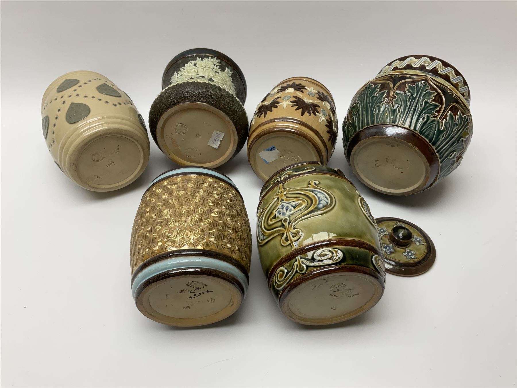 A group of Doulton Lambeth and Royal Doulton tobacco jars - Image 8 of 10