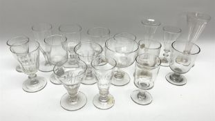 A group of Victorian drinking glasses