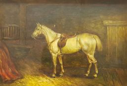 English School (19th/20th century): Horse in a Stable