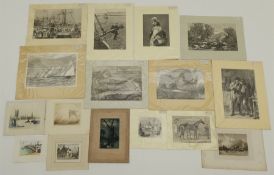 Extremely large quantity of unframed mainly 19th century engravings