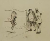 Cecil Aldin (British 1870-1935): 'We're Expectin' an Old Gent from Handley Cross'