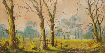 Don Micklethwaite (British 1936-): Rural Landscape