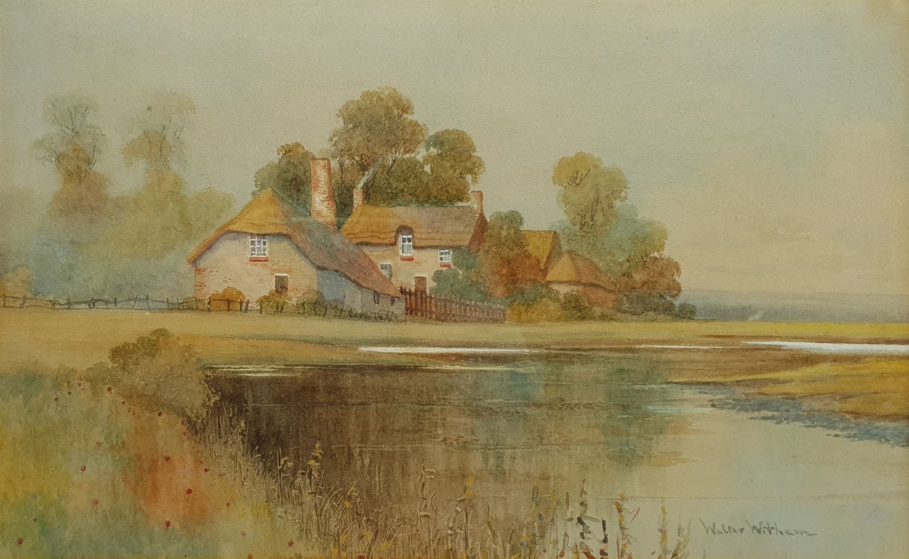 Walter Witham (British exh.1894-1896): House by the River and Coastal Landscape - Image 3 of 4