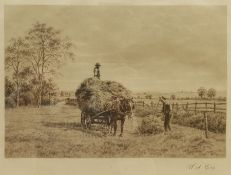 Walter Alfred Cox (British 1862-1908): Gathering the Hay