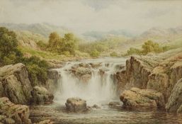 Charles A Boot (British 19th/20th century): Waterfall Betws-y-Coed