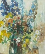 Pia Hesselmark-Campbell (Swedish 1910-2013): 'Blomstudie' - Flower Study