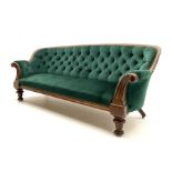 Victorian mahogany settee