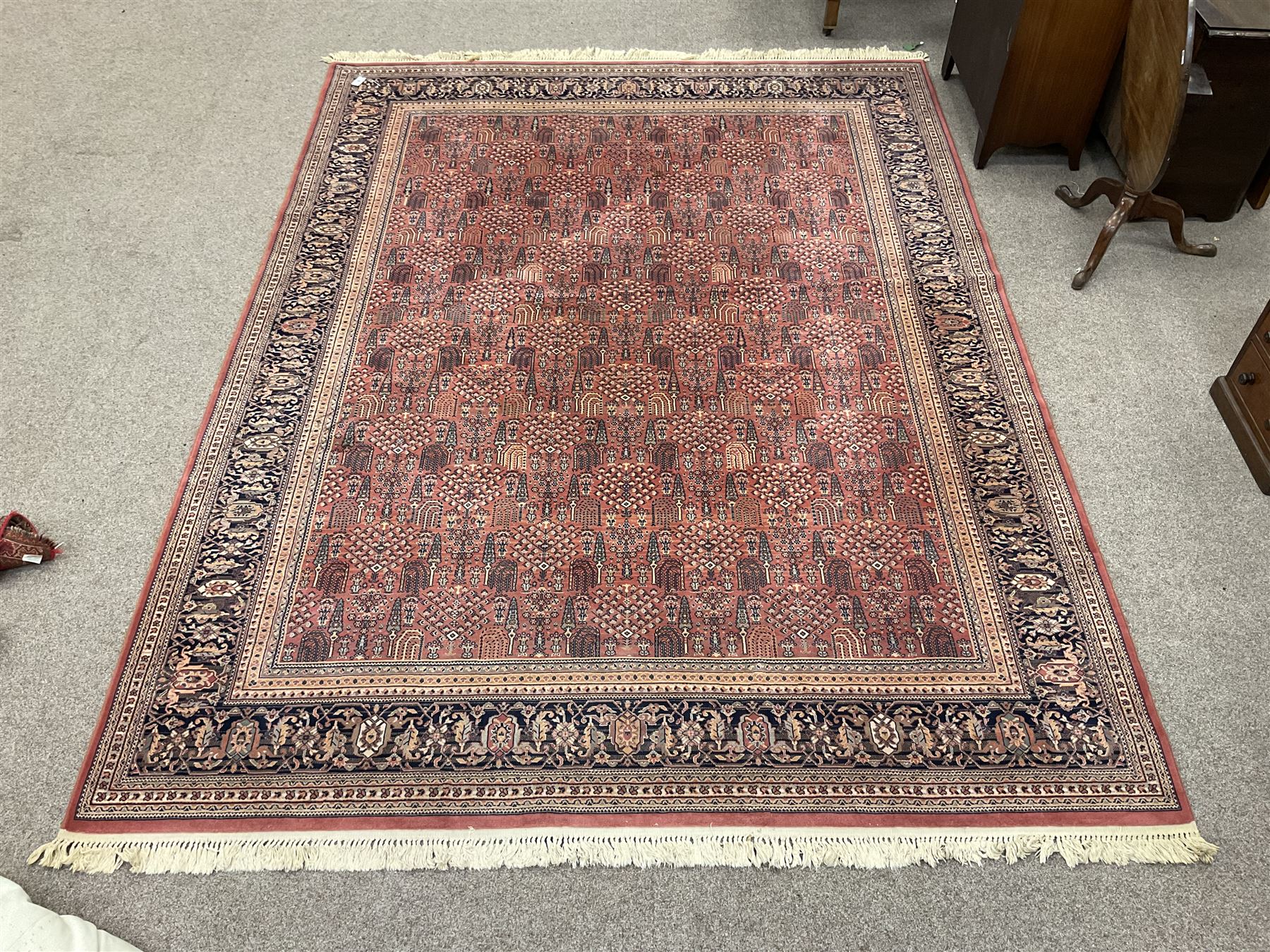 Large Persian design red ground carpet - Image 2 of 4