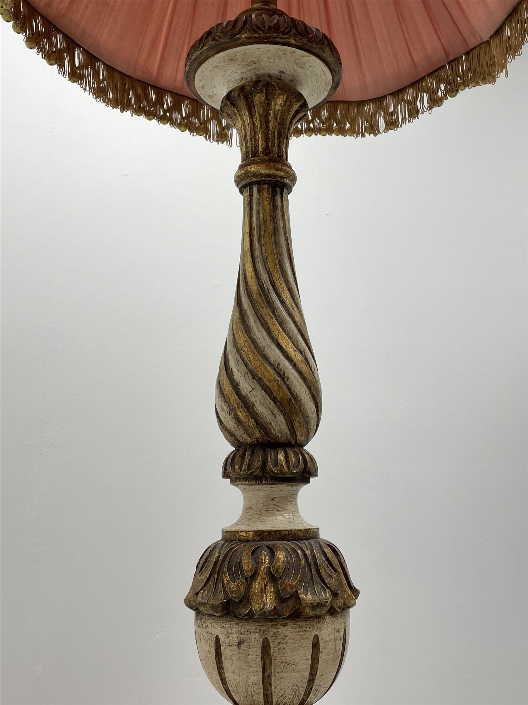 Late 20th century parcel gilt standard lamp - Image 5 of 5