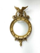 Reproduction Regency style gilt wall mirror