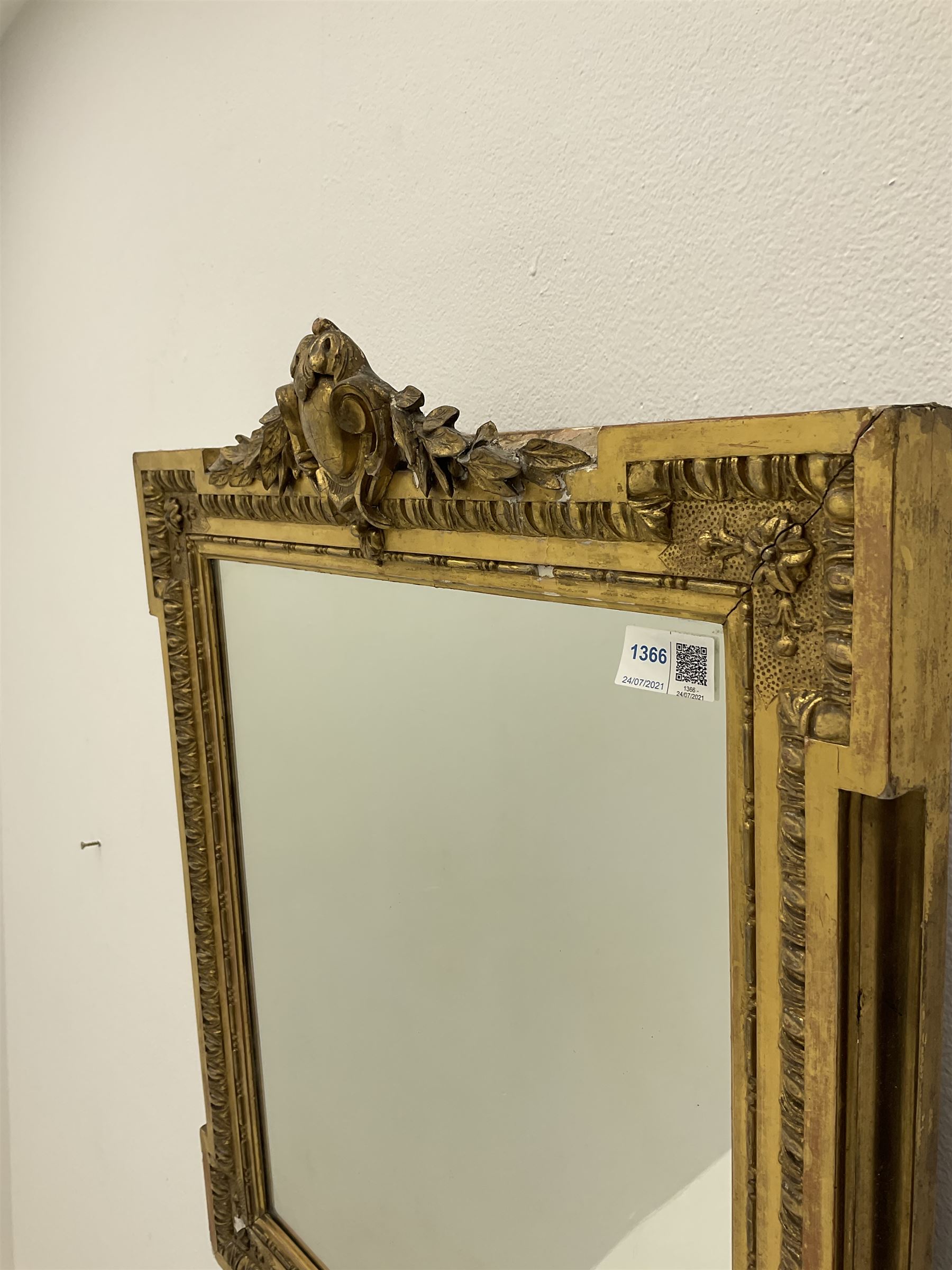 Small guilt framed mirror together with mahogany framed mirror - Image 2 of 3