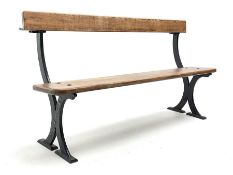 P. Watson of Thirsk cast iron framed bench