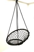 Rope basket chair swing