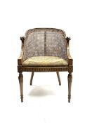 Early 20th century walnut Berg�re chair