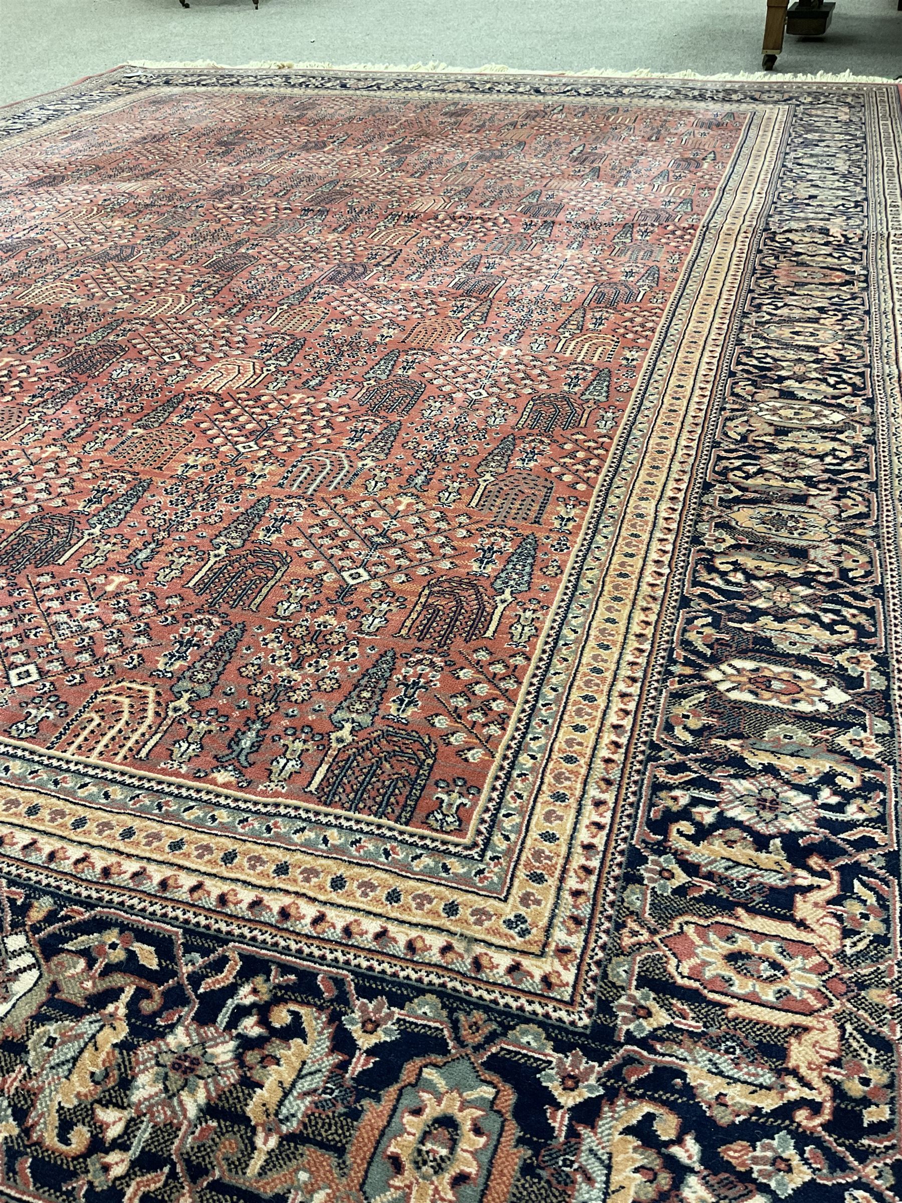 Large Persian design red ground carpet - Image 3 of 4