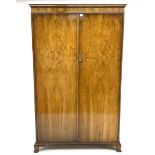 Waring and Gillow - early to mid 20th century figured walnut Gentleman�s wardrobe