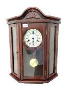 Contemporary stained beech wall clock