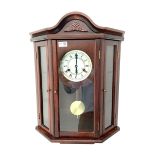 Contemporary stained beech wall clock