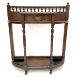 Edwardian oak hall stand