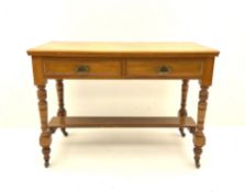 Edwardian satin walnut side table