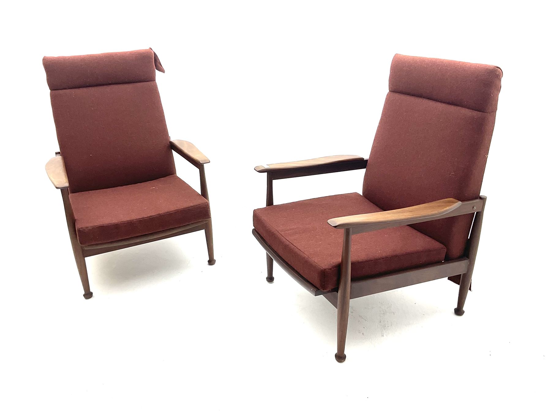 Guy Rogers - pair 1960s �Manhattan� teak framed open armchairs - Image 2 of 2