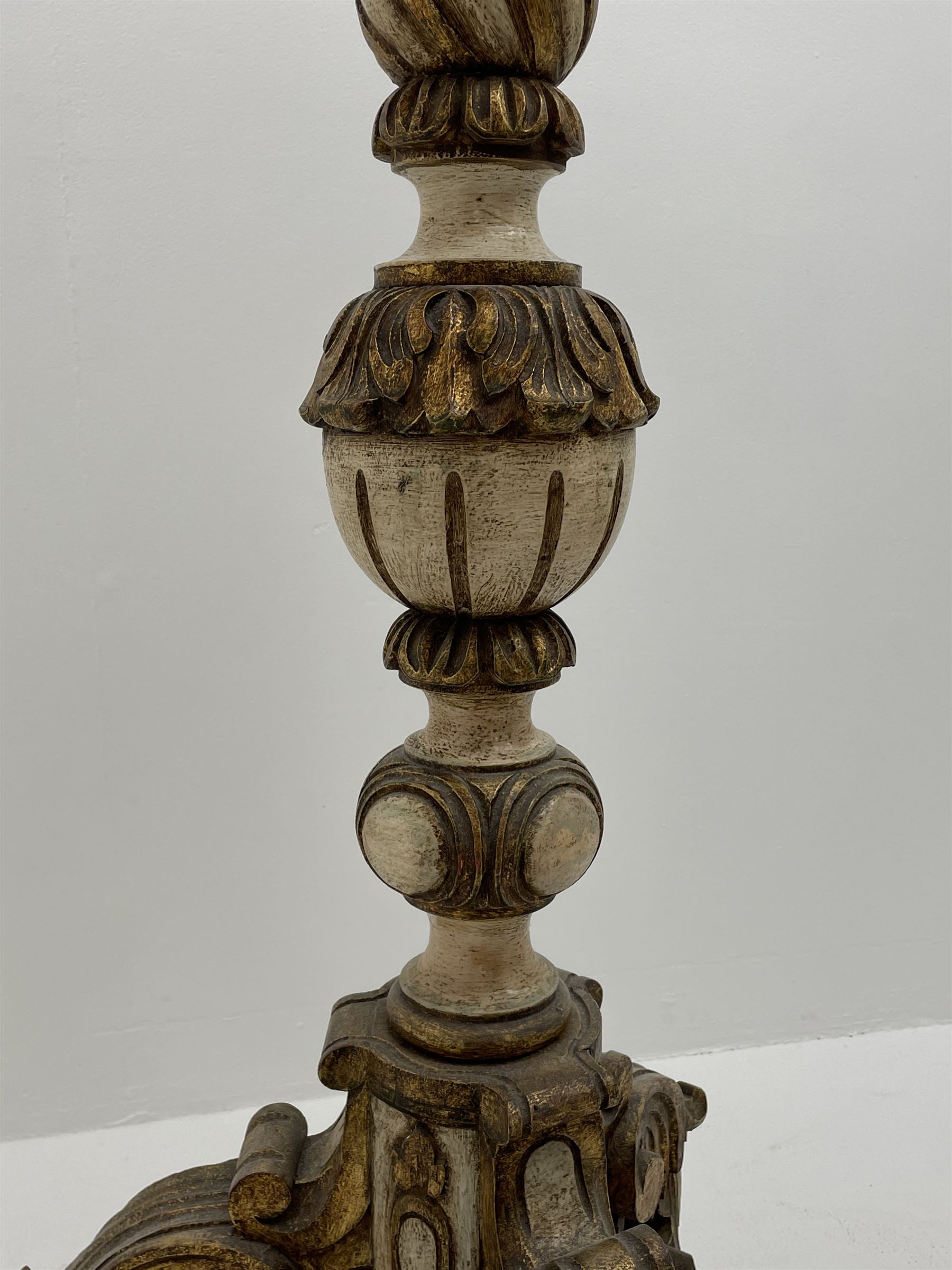 Late 20th century parcel gilt standard lamp - Image 4 of 5