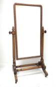 Victorian mahogany cheval dressing mirror