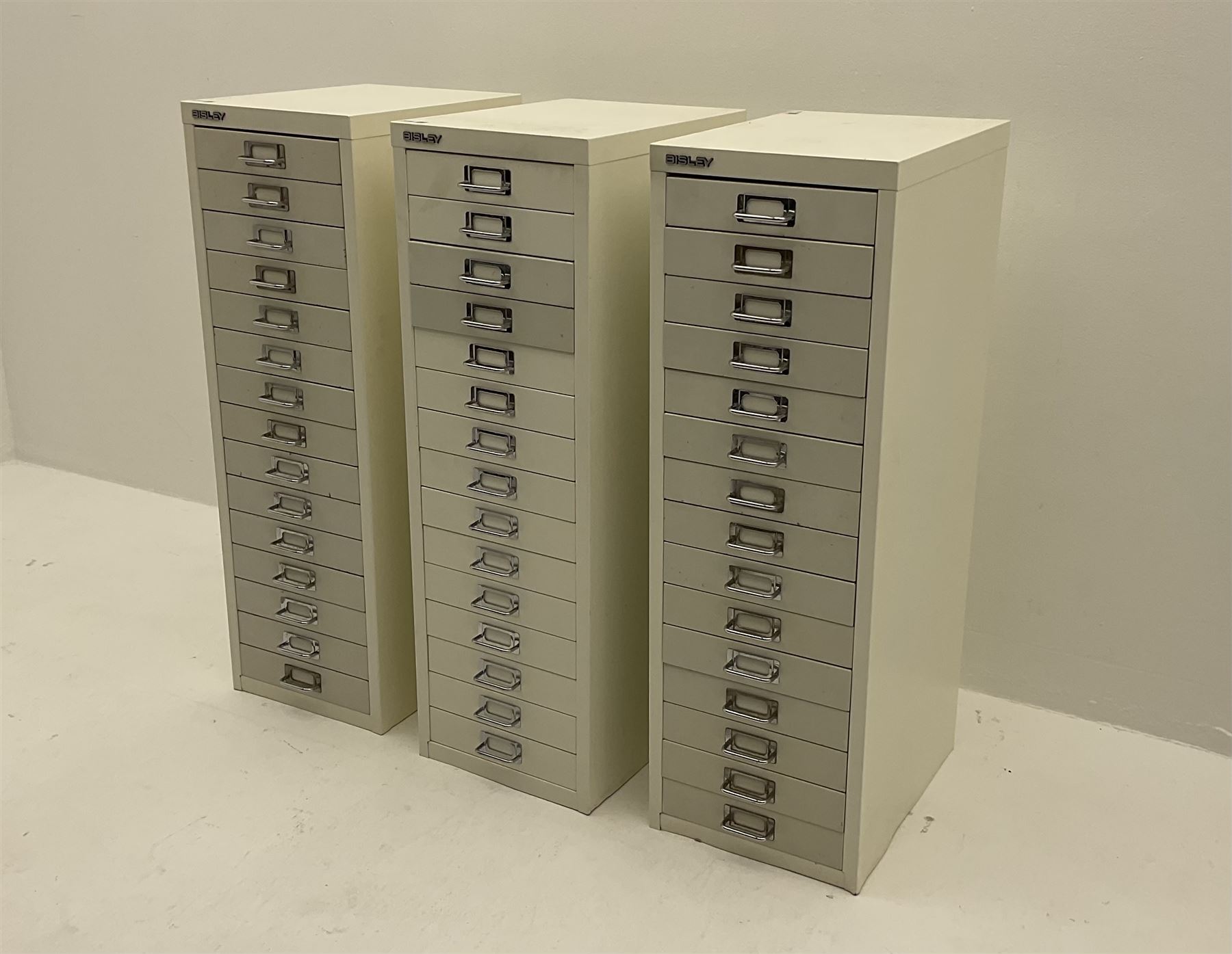 Three Bisley fifteen drawer Index cabinets - Image 2 of 2