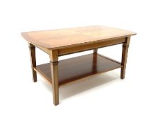 Rectangular walnut coffee table