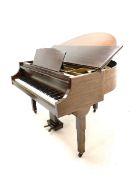 Early 20th century mahogany cased Strohmenger London baby grand piano